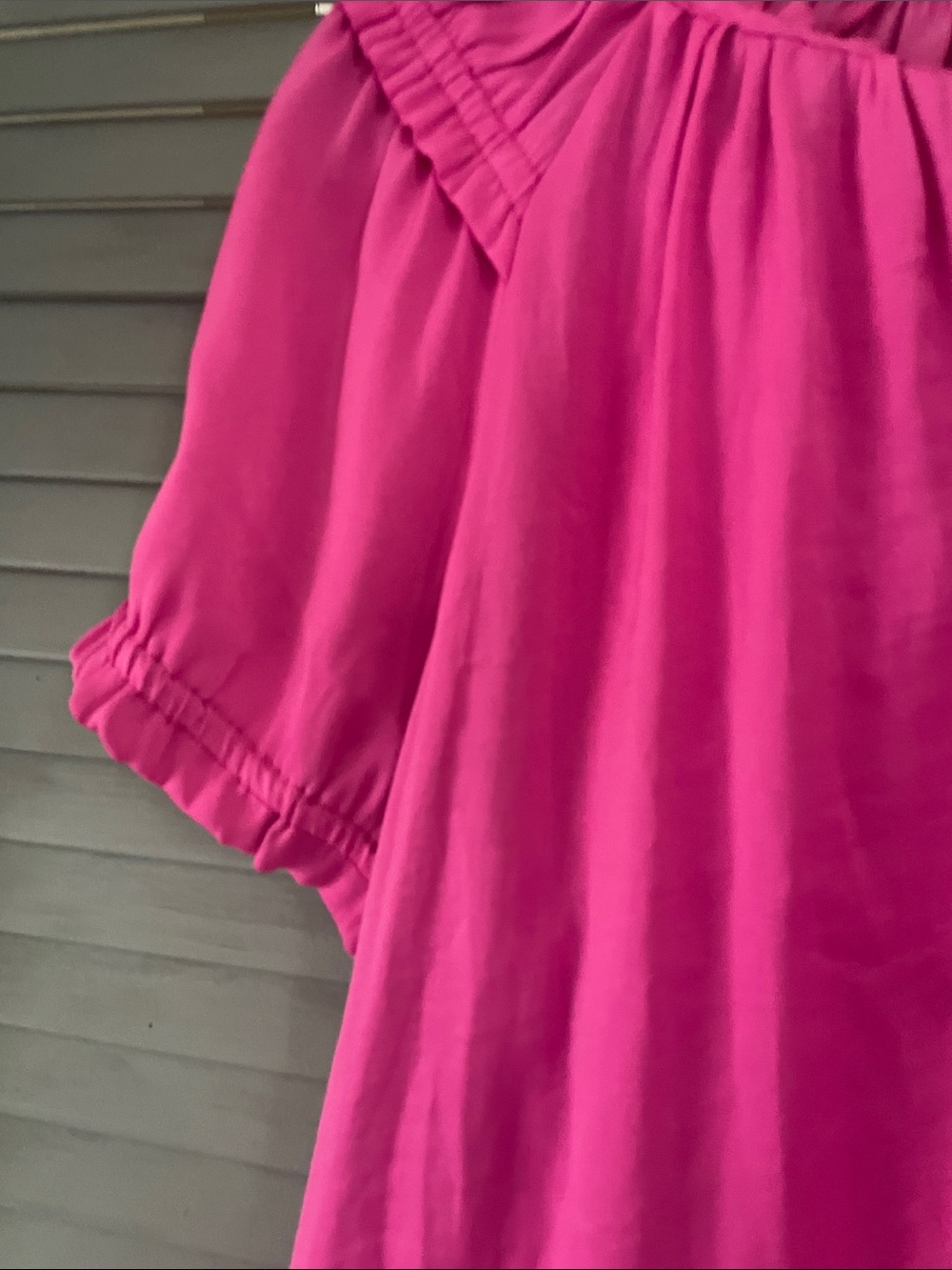 Catherine Malandrino Hot Pink Ruffled Tie-Neck Blouse - Picture 4 of 10